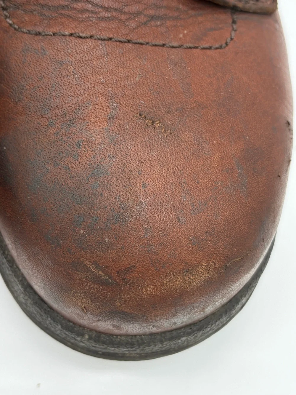 Timberland PRO Brown Leather Work Boots with Orange Lining